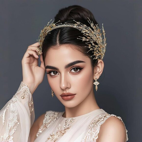 Rhinestone Headband Women Crystal Hair Accessories for Weddings Prom